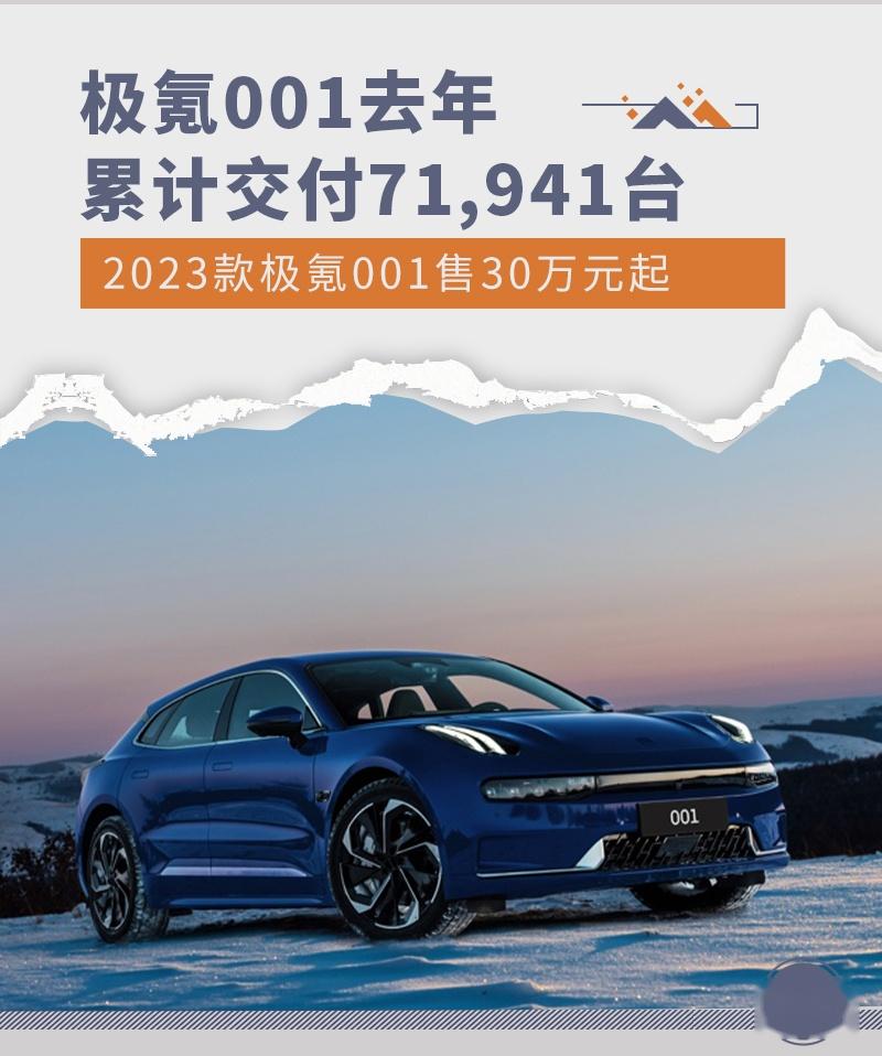 极氪001去年累计交付71,941台 新车型售30万起 - 知乎