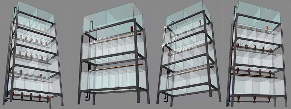 淡水缸的过滤系统单独做一个仓里面放厚厚的沙子能培