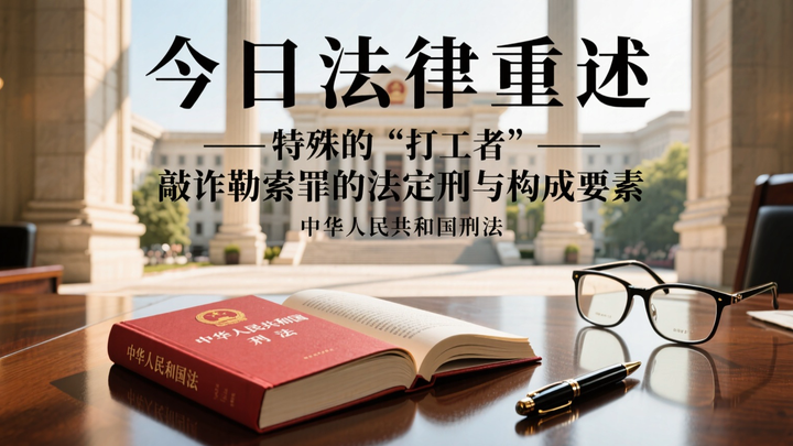 今日法律重述:特殊的“打工者”——敲诈勒索的法定刑和构成要素 - 知乎