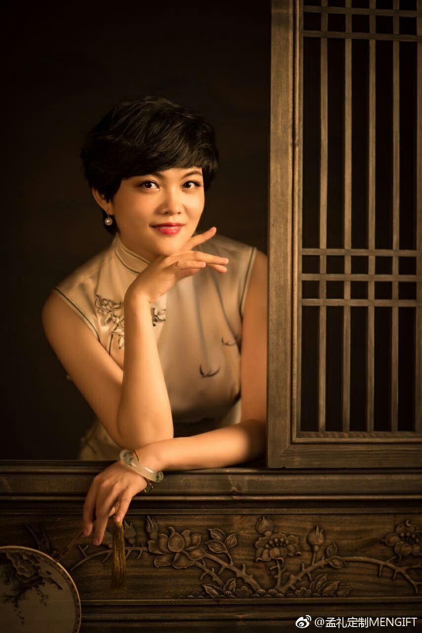 超短发怎么穿旗袍