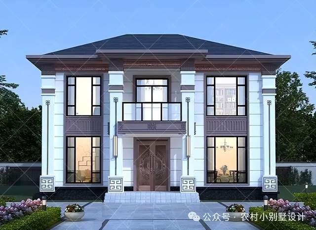 设计师私藏!40款二层新中式农村自建房别墅,新中式别墅才是王道 - 知乎