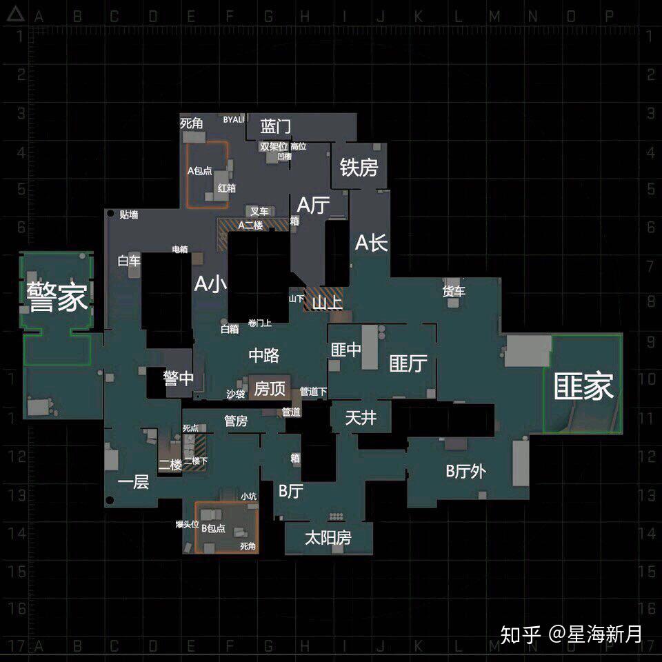 csgo各点位名称比如mirage的viptrain的绿通都是哪里叫什么有什么来历