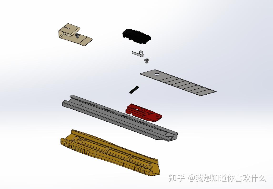 美工刀内部弹簧怎么安装? - 知乎