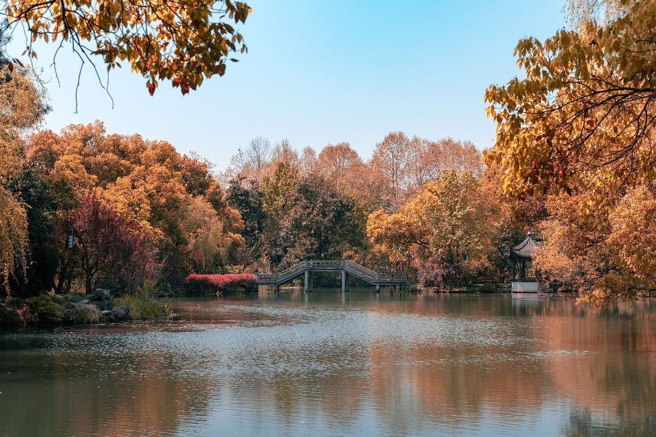 秋色西湖美如画