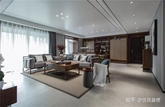 这才是新中式,150㎡诗意空间,一入户,就被客厅惊艳 - 知乎