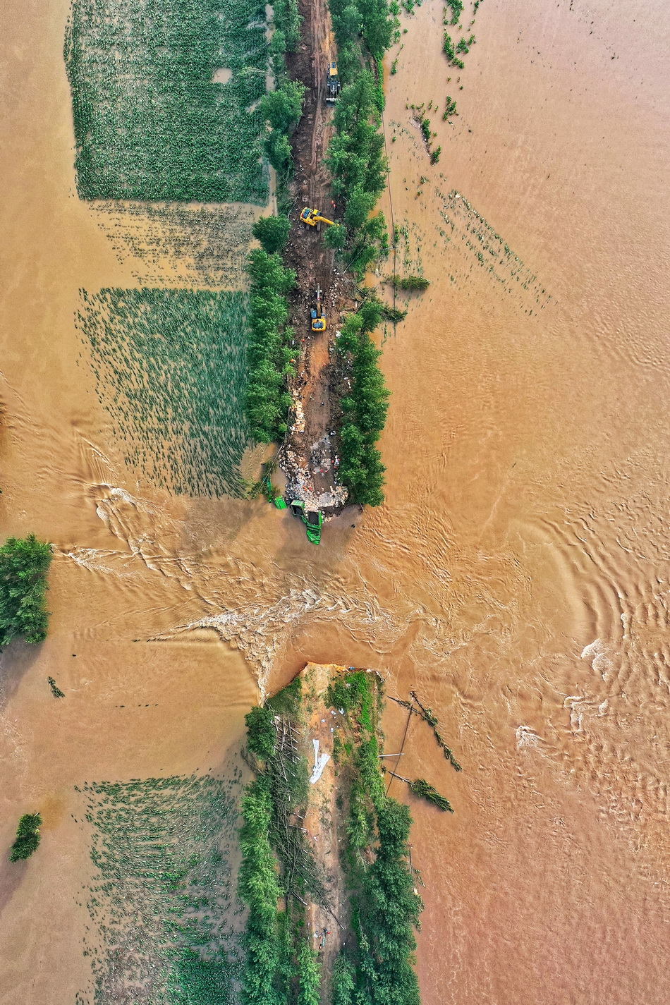 河南新乡多条河道出现漫堤险情卫河鹤壁段已决堤目前当地情况如何有