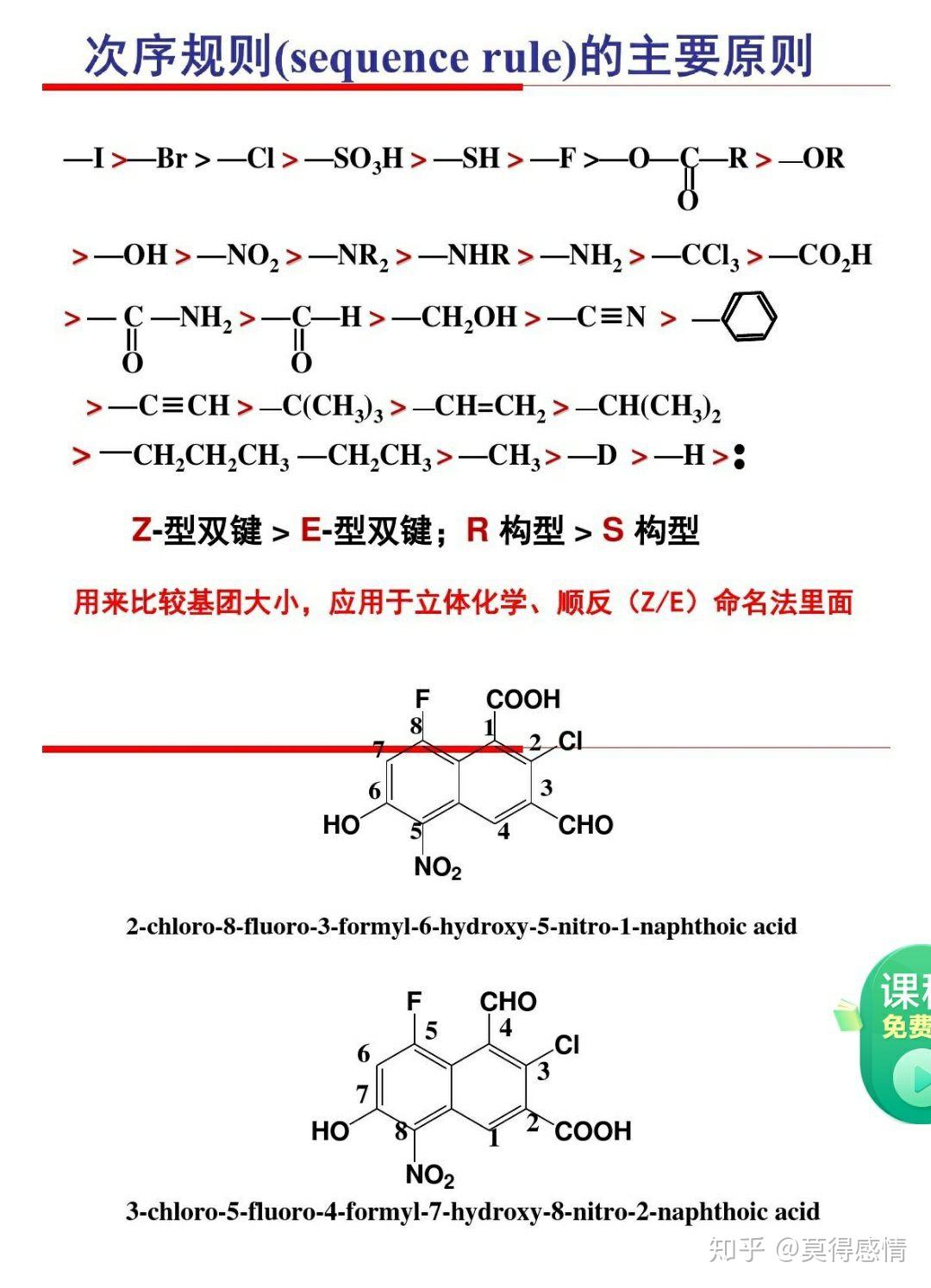 官能团优先顺序与取代基次序规则区别是什么