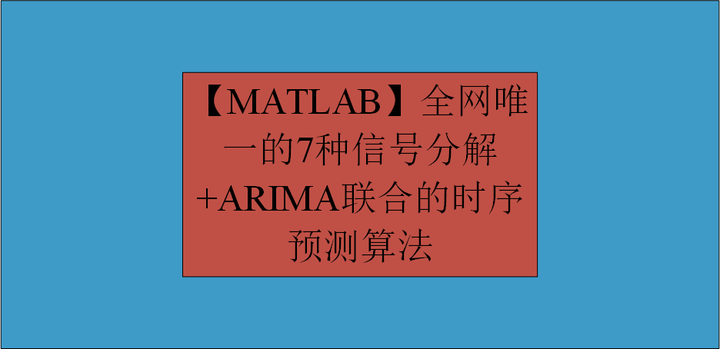 MATLAB】全网唯一的7种信号分解+ARIMA联合的时序预测算法全家桶- 知乎