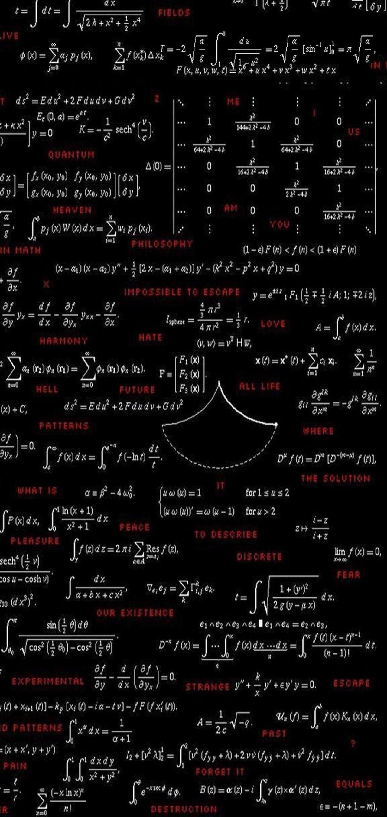 霸气数学题的壁纸图片