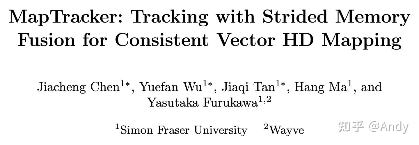 MapTracker: Tracking with Strided Memory Fusion for Consistent Vector ...