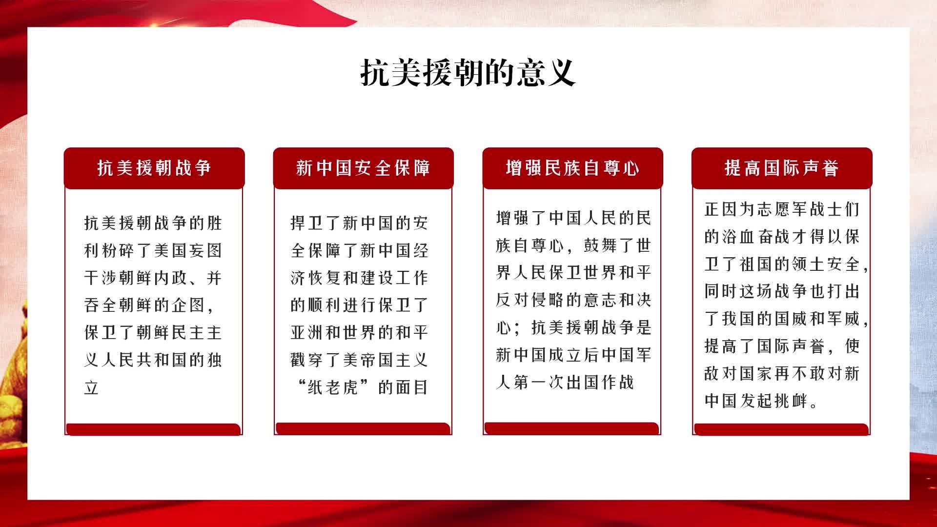 抗美援朝纪念日 课件ppt