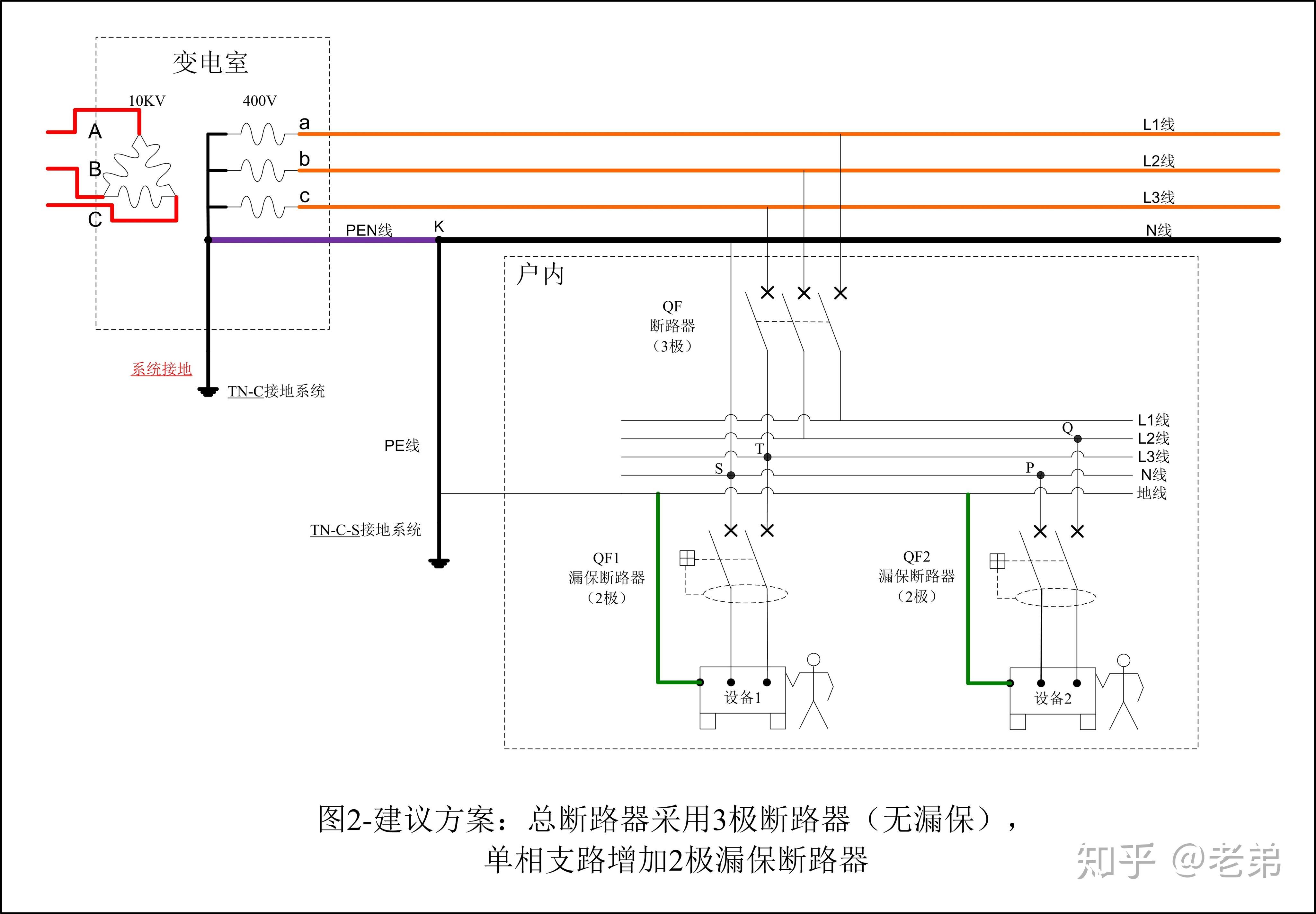 3相4线断路器接线图图片