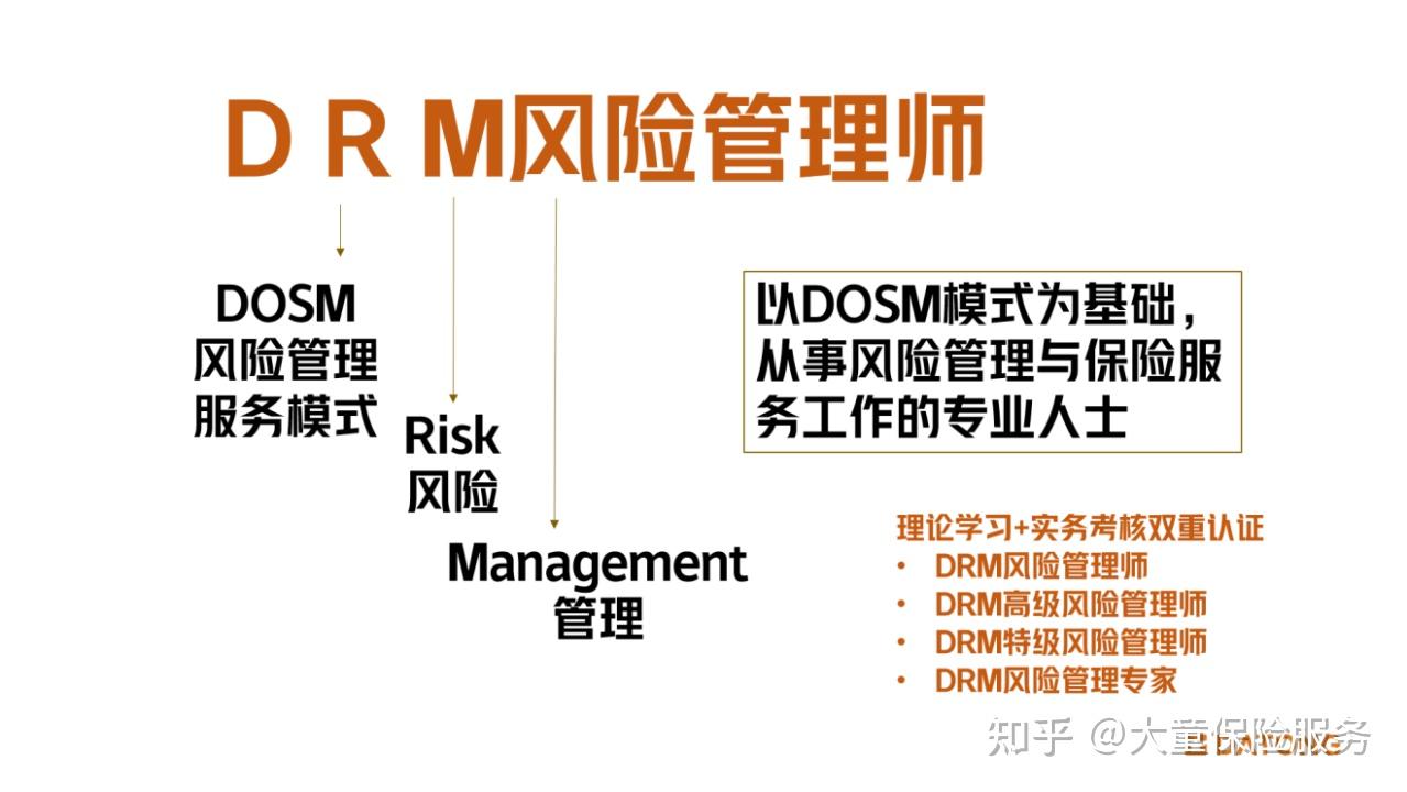DRM 风险管理师- 知乎