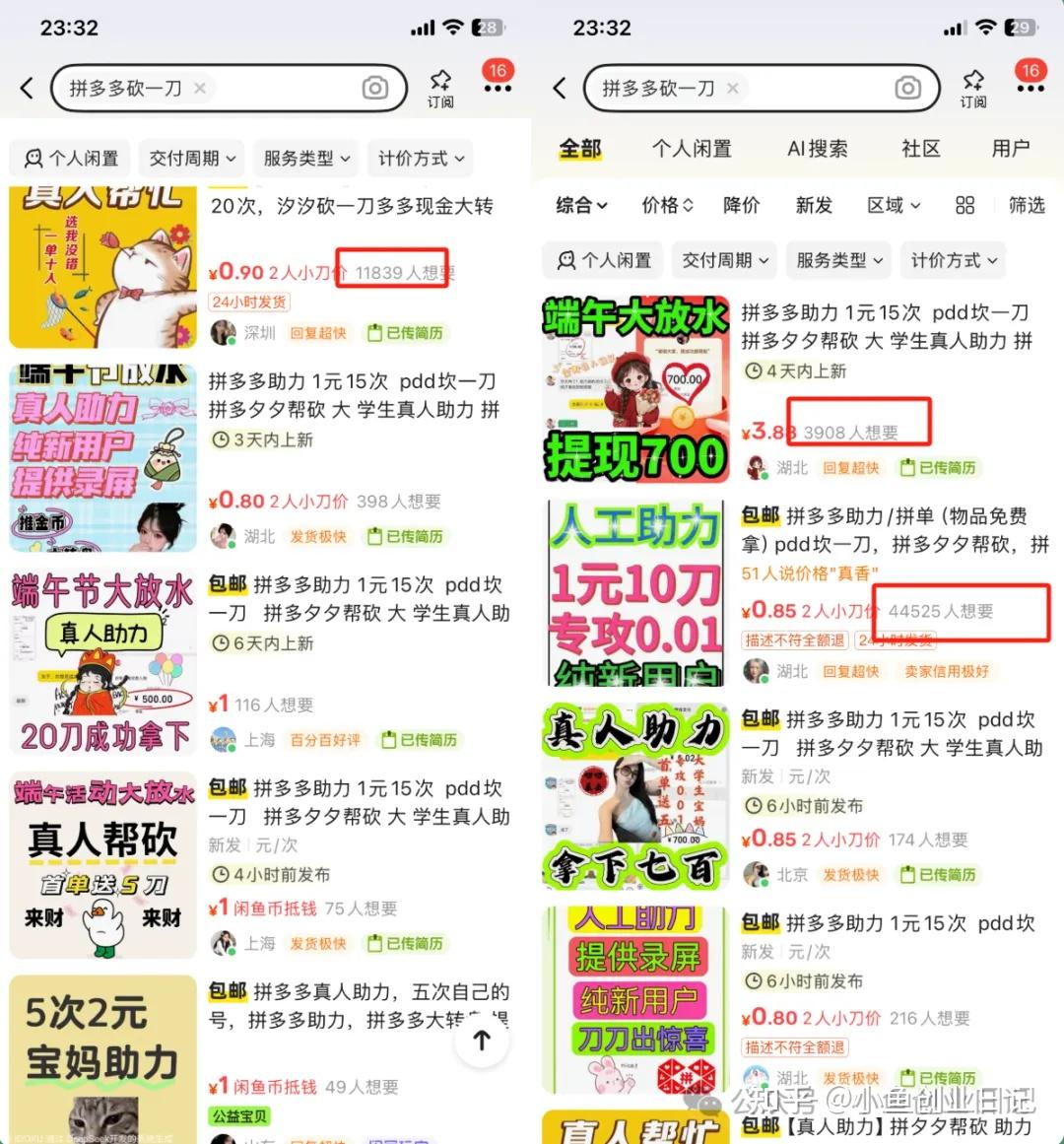闲鱼拼多多砍一刀助力玩法(揭秘) - 知乎