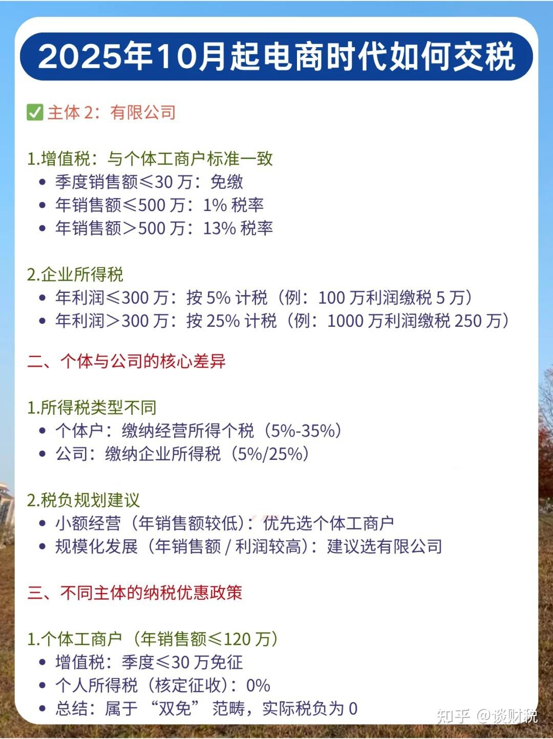 25年10月起电商时代该如何交税??? - 知乎