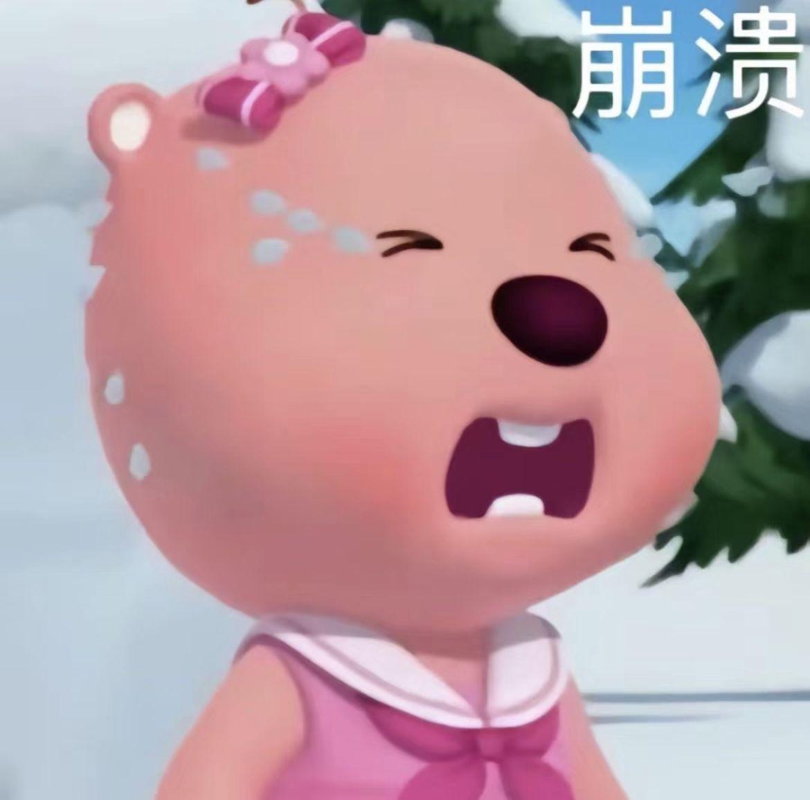 这个粉色的熊叫什么啊,还有没有其他类型的表情包?