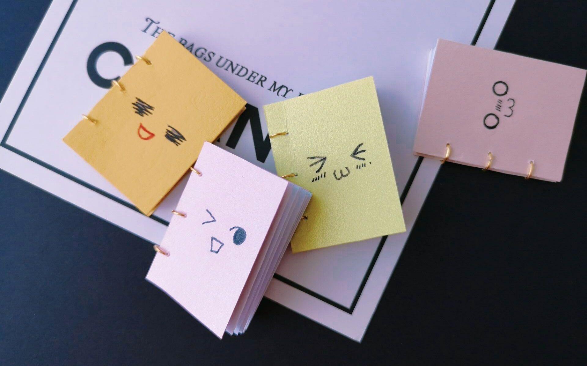 几张纸做的可爱笔记本这样的小本子你的暑假作业要写多少本呢