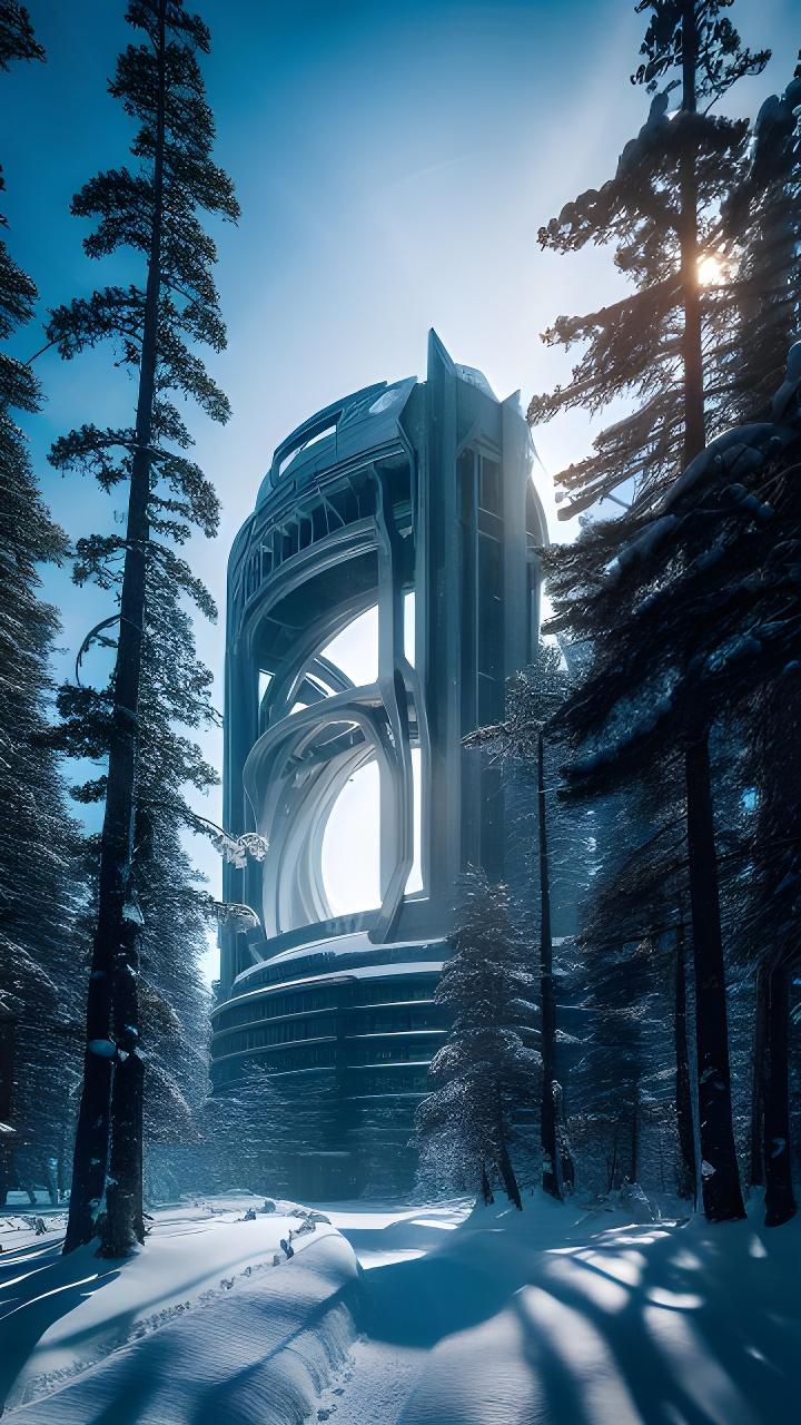 有什么极具科幻感的建筑造型最好带颜色的