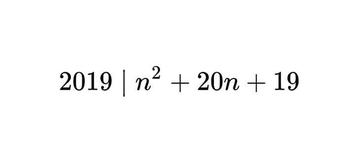 【AwesomeMath夏校测试】一道整除性问题2019|n^2+20n+19 - 知乎