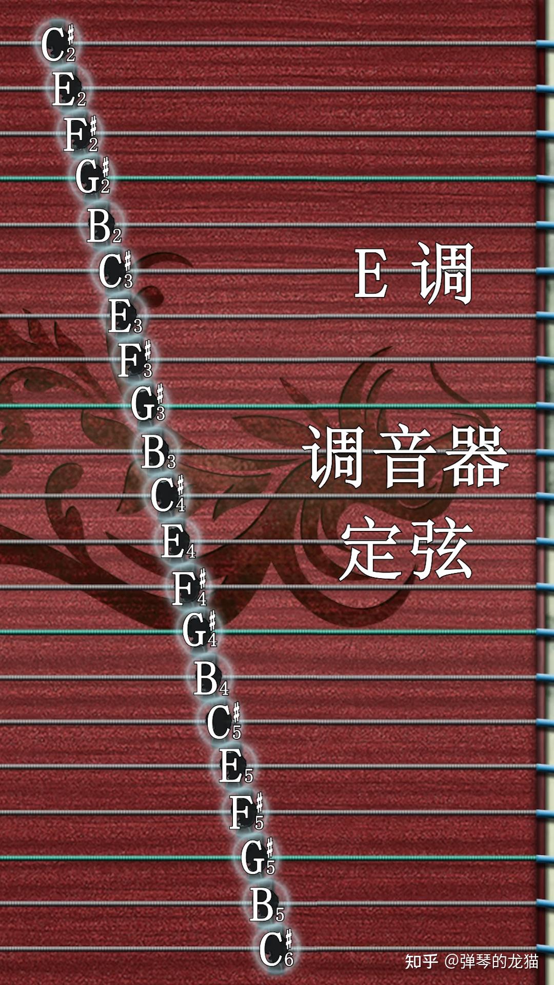 古筝e调怎么认弦的?