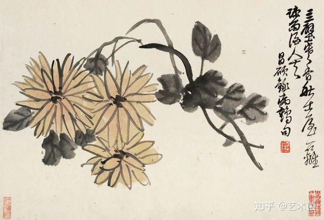 画家吴昌硕花卉册：笔随意转，状物传神- 知乎