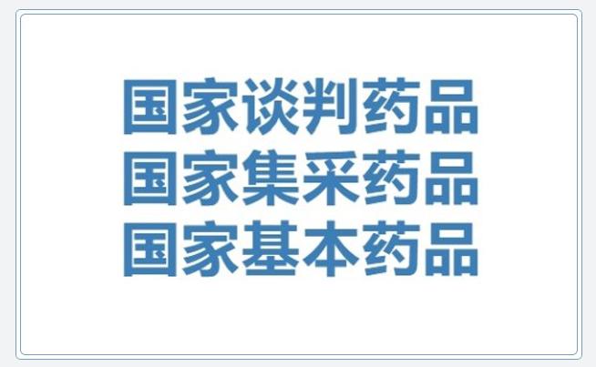 谈判药,国谈药,国采药,基药,集采药品 区别与联系>