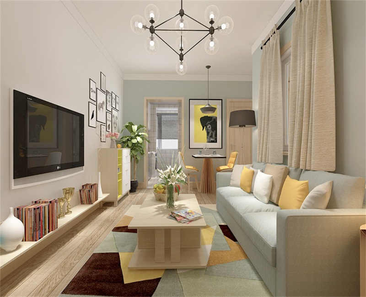 天津力天装饰公司怎么样?欣赏58平米现代简约装修风格效果图