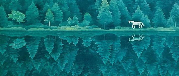 岩彩画| 东山魁夷（二）心象的风景- 知乎