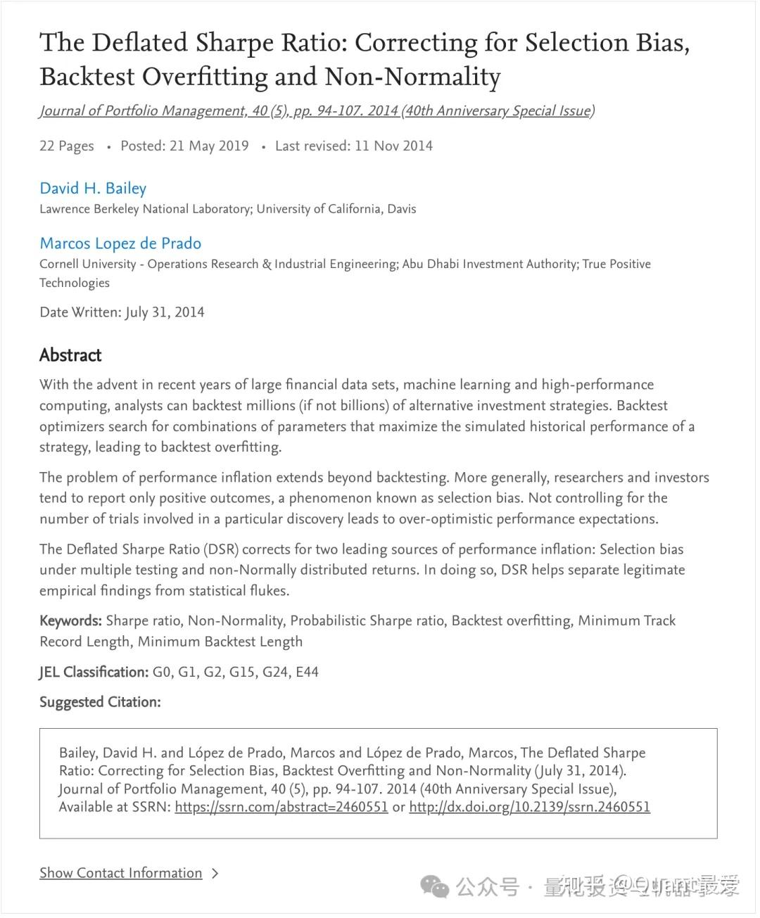 QIML独家专访Marcos López de Prado：因子投资新范式！ - 知乎