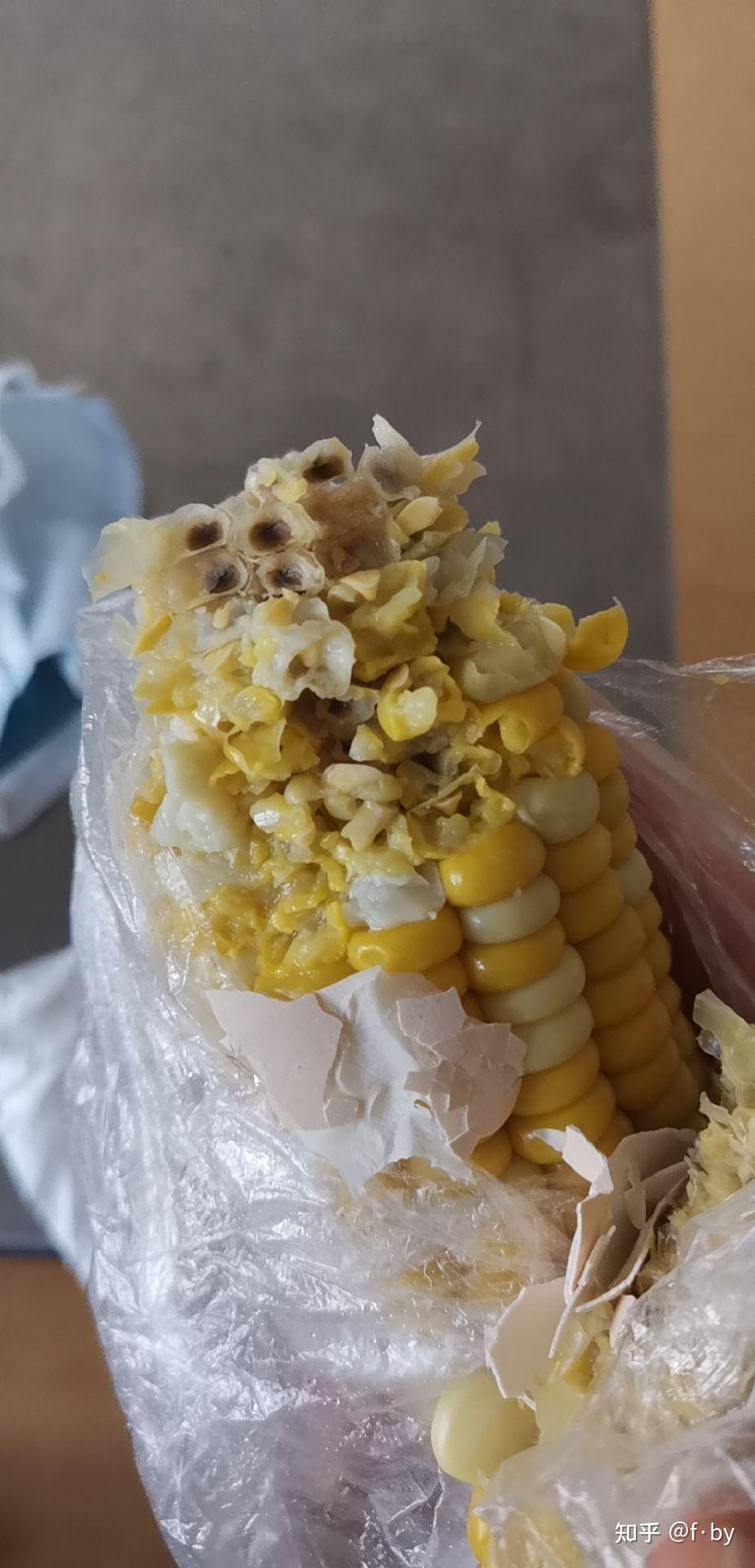 新鲜玉米吃完发现棒子变色发黑,是坏了吗? - 知乎