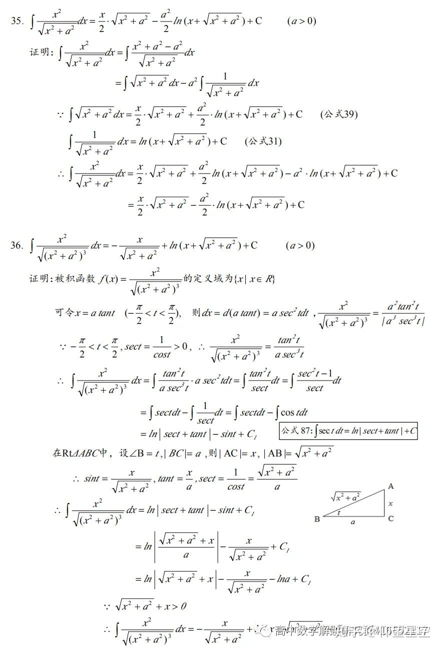 积分表:127个公式的推导 - 知乎