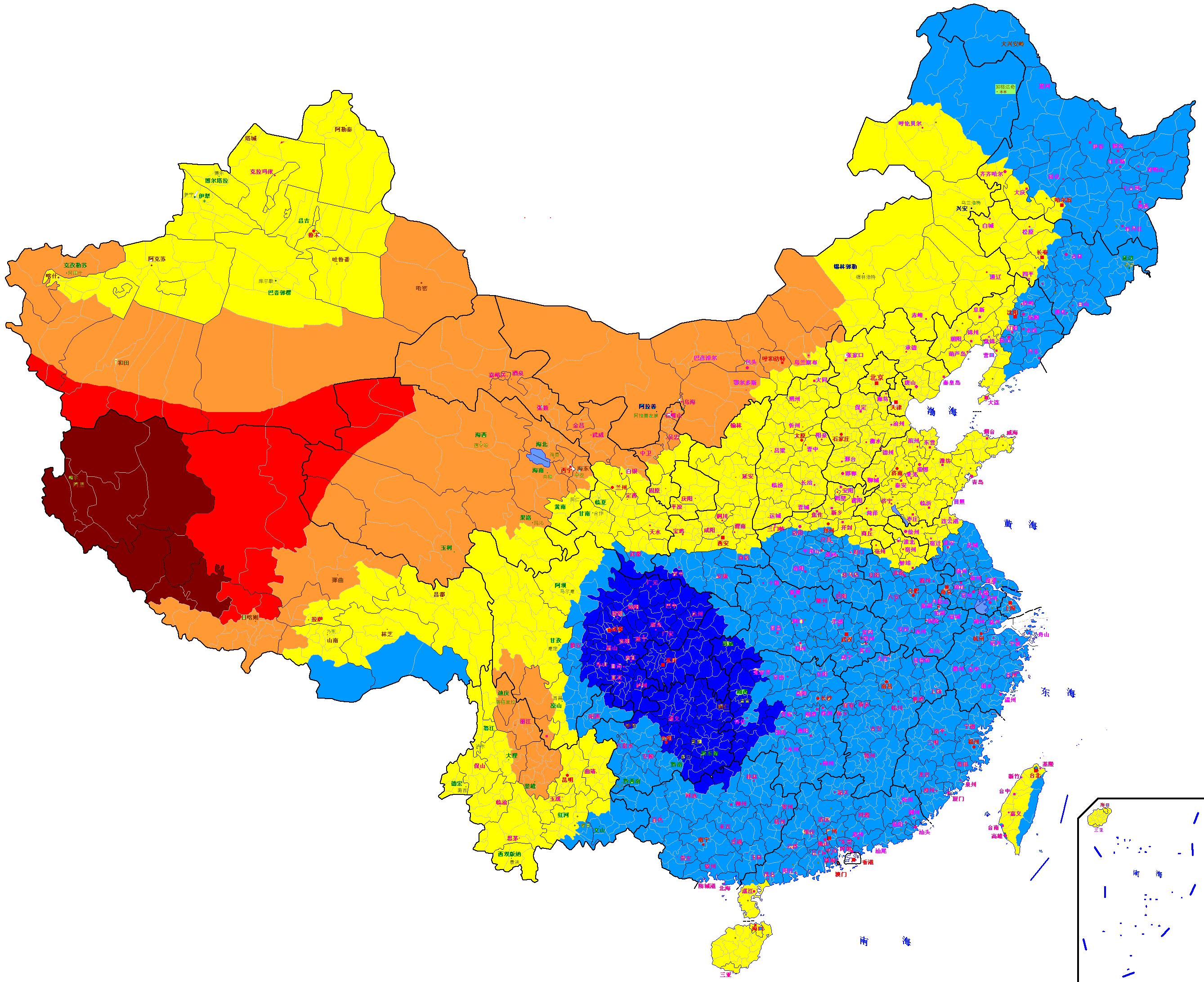 中国紫外线分布图图片