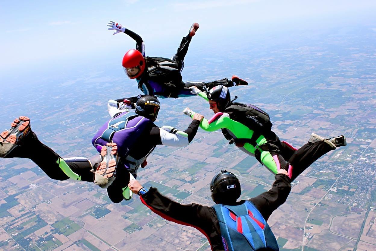 多人高空跳伞在空中的造型在平时是如何训练的? - 知乎
