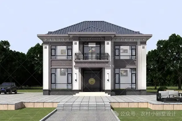 设计师私藏!40款二层新中式农村自建房别墅,新中式别墅才是王道 - 知乎