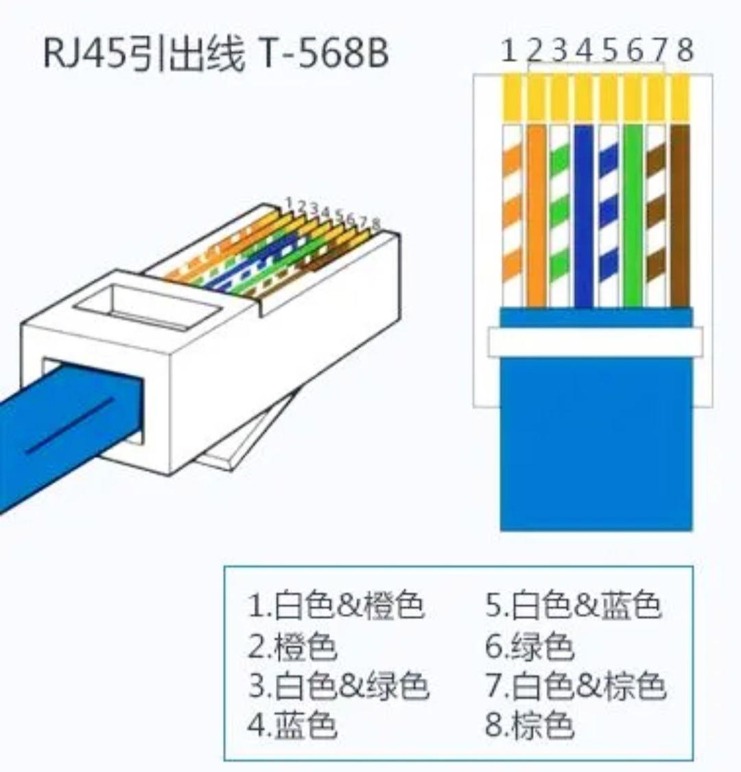 家装网线1234插座接法图片