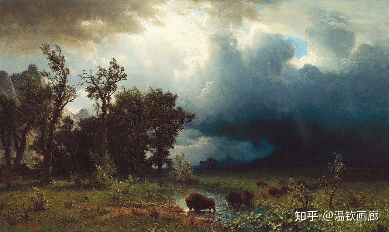 史诗般波澜壮阔的油画：阿尔伯特·比尔施塔特 Albert Bierstadt 知乎 