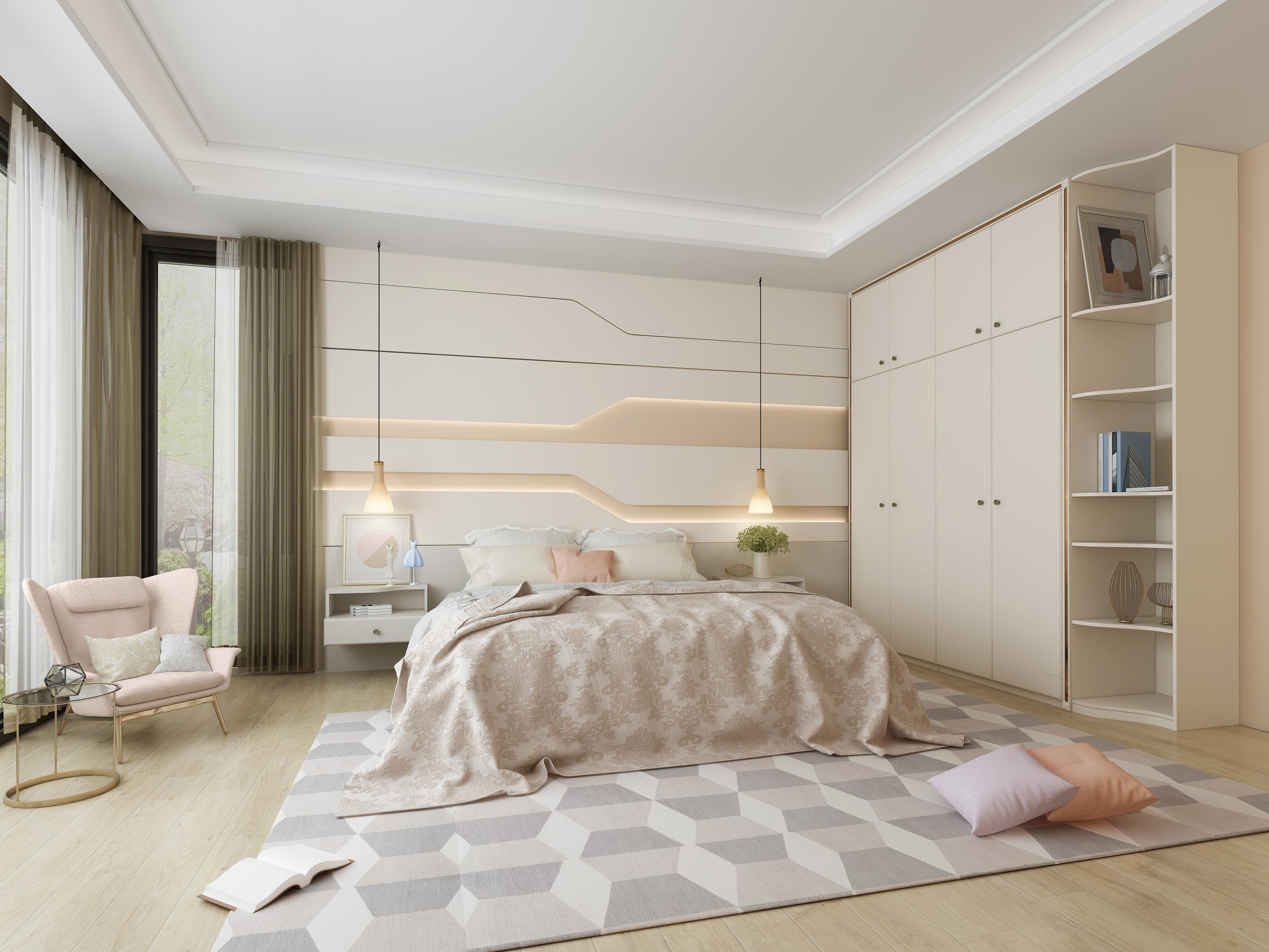 原木色地板应如何搭配卧室家具?