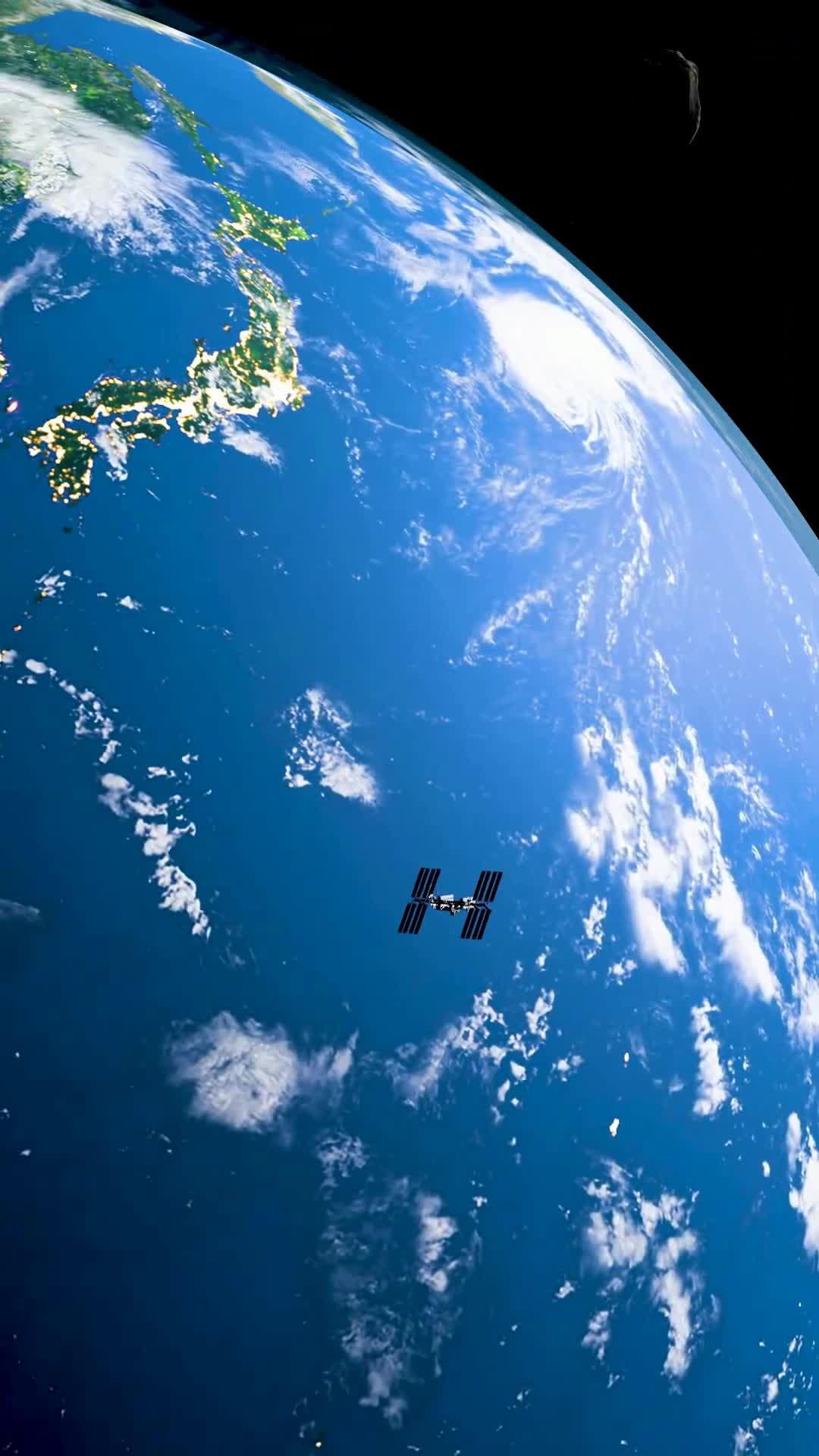 地球俯瞰三维动画