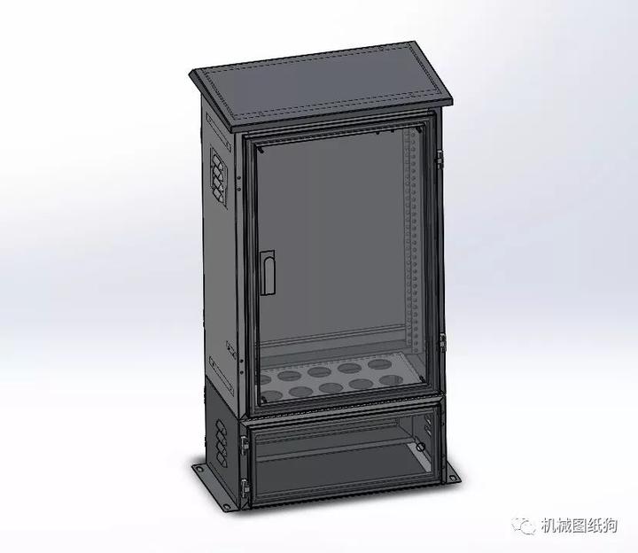 工程机械dzx270配电柜配电箱钣金结构3d图纸solidworks设计