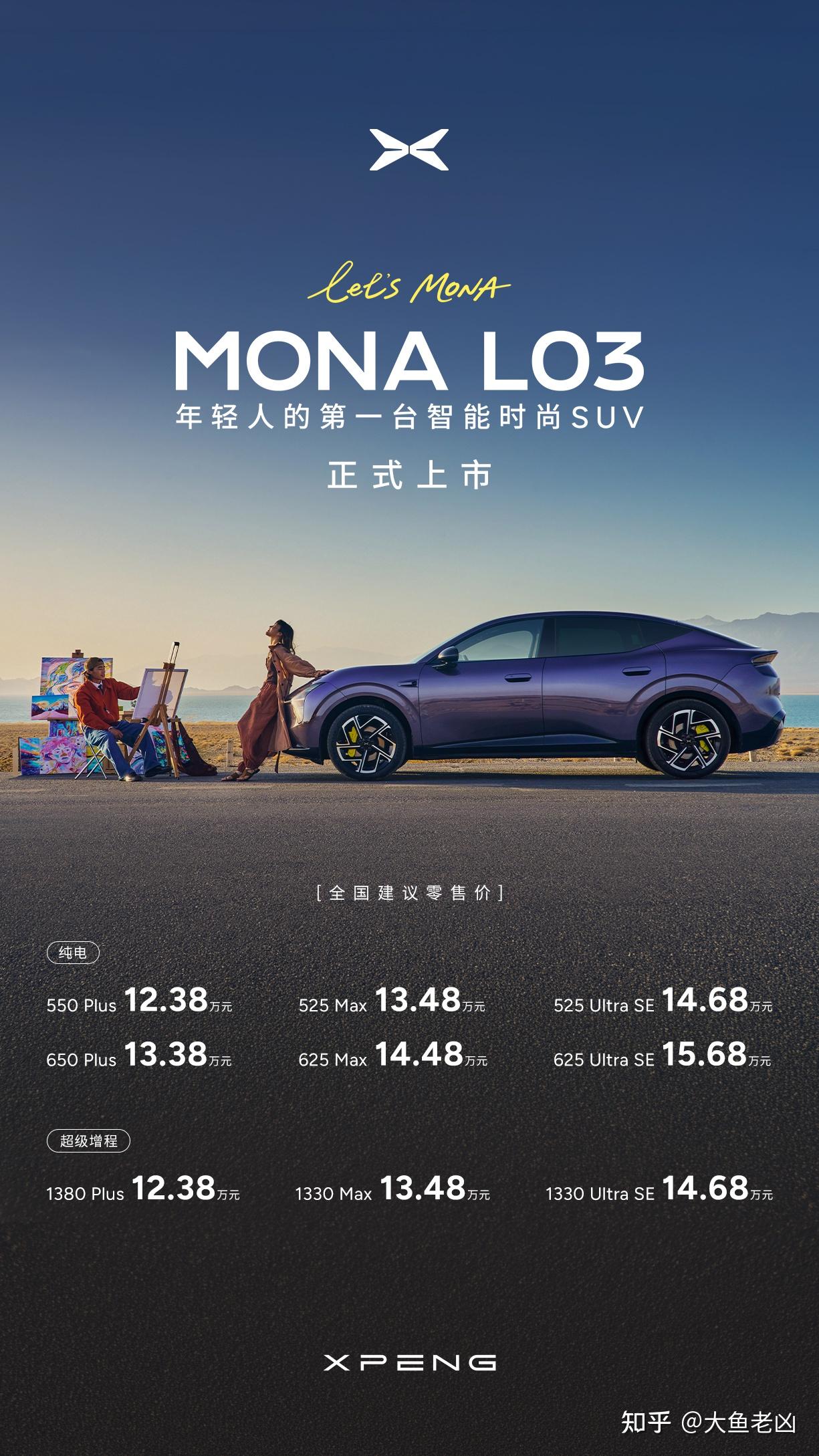 12.38万元起!小鹏MONA L03全球上市
