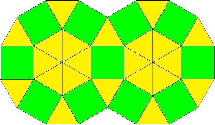 如何用正四边形 正六边形铺满欧氏平面? 