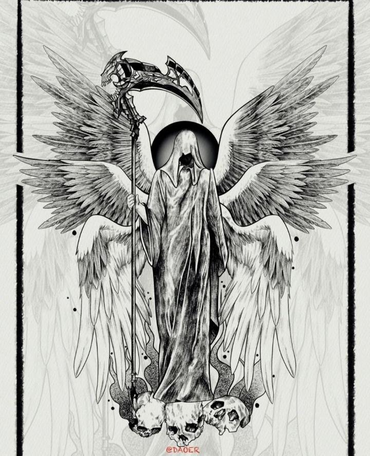 天使纹身手稿图案 恶魔纹身手稿 翅膀纹身素材