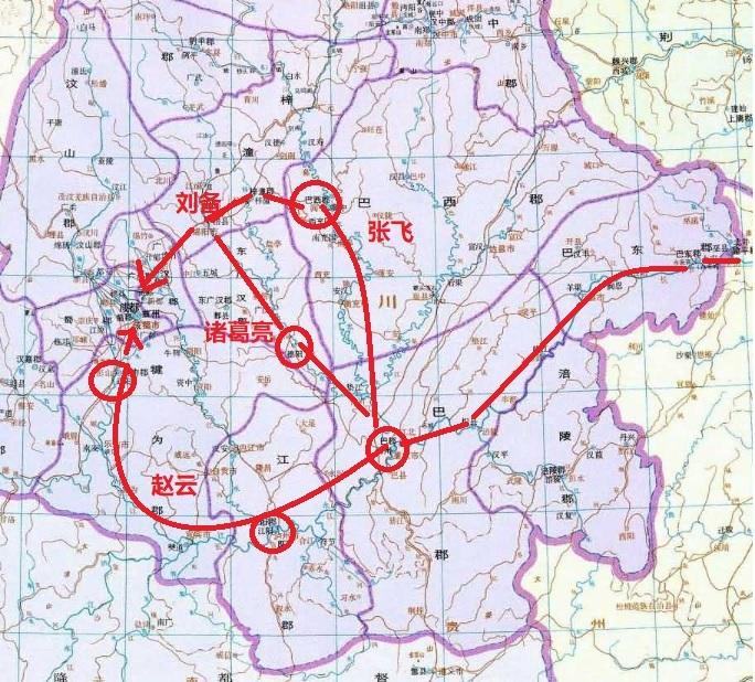 刘备入川路线图图片