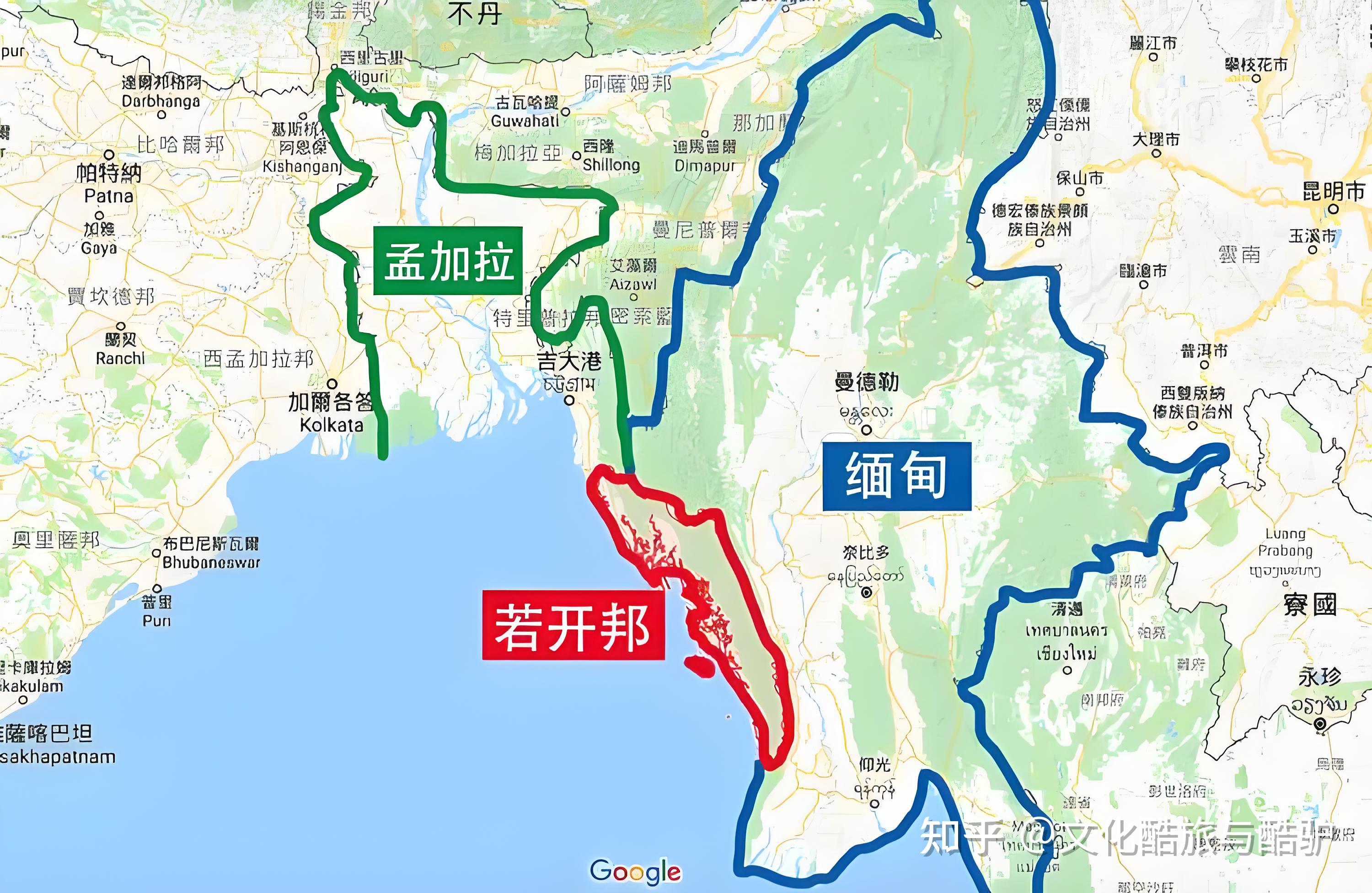 缅甸佤邦地理位置图片