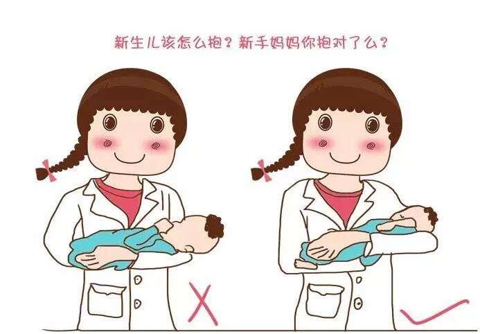 抱被包裹新生儿方法图图片