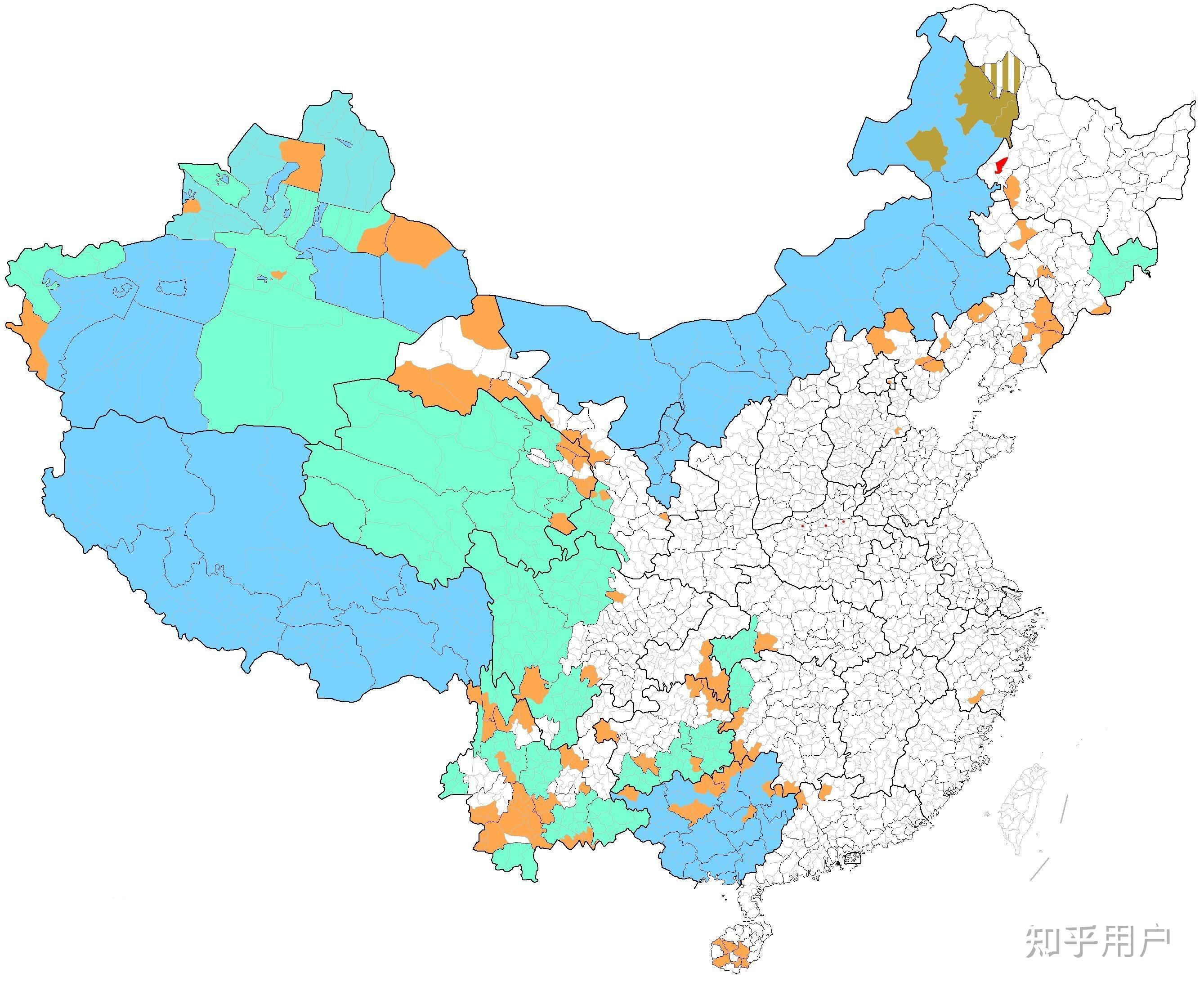 请问中国有哪些省份没有民族自治政府（自治州/自治县）？ - 知乎
