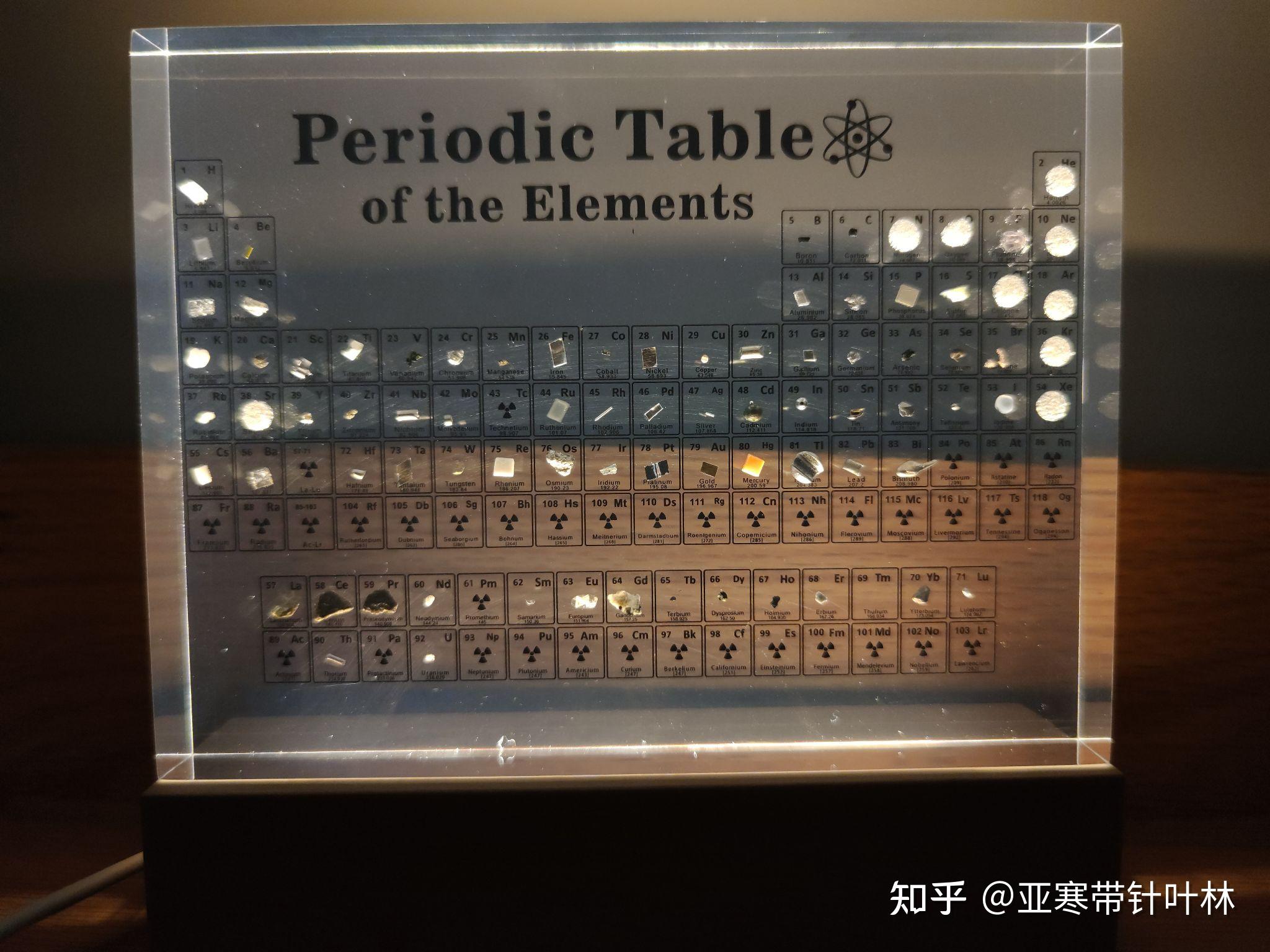 送化学老师元素周期表的实物标本摆件他会喜欢吗