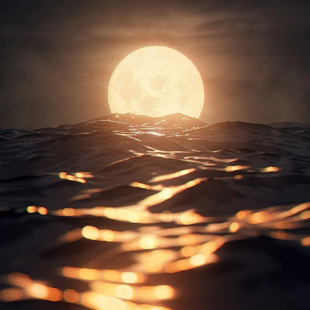 有哪些关于月亮的微信背景图