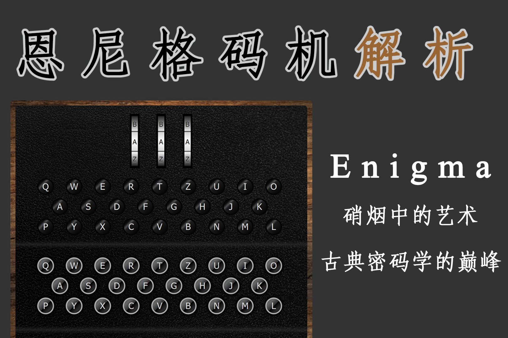 通俗易懂的恩尼格码机(enigma)解析 | 硝烟中的艺术,古典密码学的巅峰