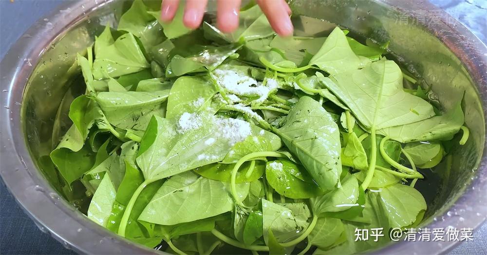 炒红薯叶，先焯水还是直接炒？大厨教你一招，出锅翠绿不发黑 - 知乎